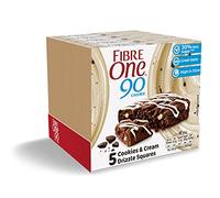 Fibre One 90 Calorie High Fibre Cookies and Cream Drizzle Cake Squares 5 x 155 g