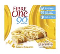 Fibre One 90 Calorie Lemon Drizzle Squares 7 x 4 x 24g