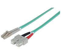 Fibre Optic Patch Cable, Duplex, Multimode, LC/SC, 50/125 µm, OM3, 3 m, LSZH, Aqua, Lifetime Warranty