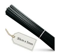Fibre Reed Fragrance Oil Diffuser Replacement Sticks Black Grey White 30cm x 5mm (Black)