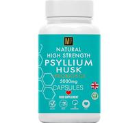 Fibre Supplement 5000mg Psyllium Husk with Acidophilus Probiotics | 120 High Strength Vegan Capsules | Natural Soluble Fibre from Plantago Ovata Seeds 1-A-Day Digestive Support | 4 Months Supply