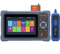 Fibre Tester, OTDR 1310/1550nm 26/24dB Fiber Optic Reflectometer Touch Screen VFL OLS Event Map Ethernet Cable Tester Dual wavelength(AUA800A APC)