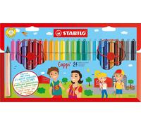 Fibre-Tip Pen with Cap-Ring - STABILO Cappi - Assorted Pack Sizes and Colours