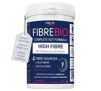 FibreBio Complete Fibre Supplement, Psyllium Husk Powder with Inulin & Glucomannan Weight Loss | Insoluble & Soluble Fibre, Gut Health Supplements with Prebiotic and Probiotics | Fibre Powder 180g