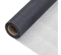 Fibreglass Fly Screen 60 x 500 cm, Grey, Robust Insect Protection Fabric, Durable Mesh for Windows Doors, Versatile Outdoor Privacy Fence, Rust Resistant
