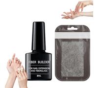 Fibreglass Nail Repair Kit for Broken Natural Nails,Nail Strengthener for Weak Nails with Gel Nail Glue, Cracked Nail Hardener & Fiberglass Extension,Nail Growth & Repair Gel,Nail Extension Kit