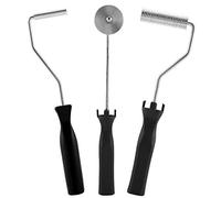 Fibreglass Roller Kit, 3-Piece Fibreglass Roller Tool Kit Fibre Glass Bubbles Laminating Rollers Handle Set for Mould Resin Tub Shower Bath Boat Repair (3-Piece Set)