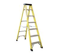 Fibreglass Step Ladder - Heavy Duty GRP Non-Conductive EN131 Certified | Electricians Safety Step Ladder for Trade & DIY Use