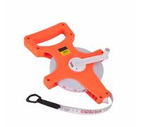 Fibreglass Surveyors Tape, 30m/100ft Metric-Imperial Dual-Scale Open Reel Fibreglass Measuring Tape for Gardens Construction Sites Sports Fields