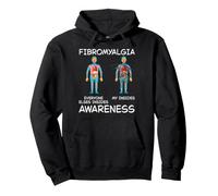 Fibromyalgia Awareness Chronic Illness Purple Ribbon Warrior Pullover Hoodie