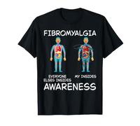 Fibromyalgia Awareness Chronic Illness Purple Ribbon Warrior T-Shirt