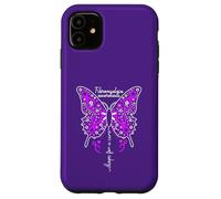 Fibromyalgia Awareness Colorful Butterfly Ribbon Case for iPhone 11
