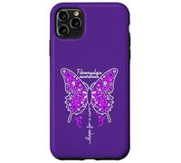 Fibromyalgia Awareness Colorful Butterfly Ribbon Case for iPhone 11 Pro Max
