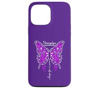 Fibromyalgia Awareness Colorful Butterfly Ribbon Case for iPhone 13 Pro Max