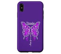 Fibromyalgia Awareness Colorful Butterfly Ribbon Case for iPhone XS Max