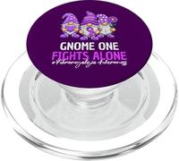 Fibromyalgia Awareness Gnome Fibro Warrior Purple Ribbon PopSockets PopGrip for MagSafe