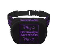 Fibromyalgia Awareness Square Waist Belt Bag Pack Purse for Women and Men with Adjustable Strap Perfect for Running,Travel Outdoor