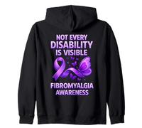 Fibromyalgia Awareness Warrior Fibro Warrior Men Women Zip Hoodie
