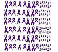 Fibromyalgia Collection (Fibromyalgia Nail Sticker Peel and Stick Ribbon Purple)