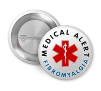 Fibromyalgia Medical Alert Logo Badge 1in 25mm