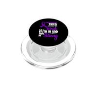 Fibromyalgia Tries Make Me Weak Faith In God Keeps Me Strong PopSockets PopGrip for MagSafe