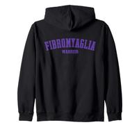Fibromyalgia Warrior Awareness Purple Design Zip Hoodie