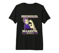 Fibromyalgia Warrior Purple Ribbon Chronic Pain Awareness Premium T-Shirt