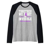 Fibromyalgia Warrior Raglan Baseball Tee