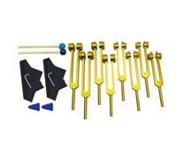 Ficher 126.22 Hz, 136.1 Hz 141.27Hz Tuning Fork Set,Tuning Fork for Healing Chakra,Keep Body,Mind and Spirit in Perfect Harmony Gold Tuning Fork Set 1Set
