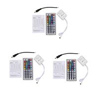 Ficher 3X 44 Keys Wireless IR Remote Control with Receiver for 5050 3528 RGB SMD LED Strip Light