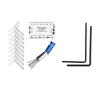 Ficher 9Pcs Understring Radius Gauge + String Action Ruler Gauge Tool & 1set 4mm & 5mm Truss Rod Wrench, Wrench Tool