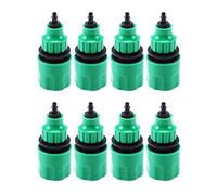 Ficher Garden Hose Pipe One Way Adapter Tap Connector Fitting for Irrigation 8-pack