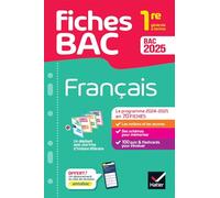 Fiches bac - Français 1re générale & techno Bac 2025: avec les oeuvres au programme 2024-2025: 20