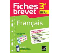 Fiches brevet - Français 3e Brevet 2025: tout le programme en fiches de révision détachables