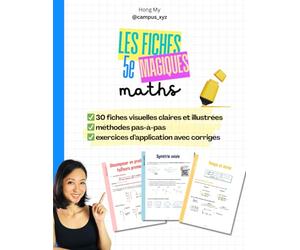 Fiches magiques 5e, des maths illustrées et accessibles: Fractions, puissances, angles, proportionnalité, expressions littérales, calculs de volumes ... de maths illustrés et simples à comprendre)