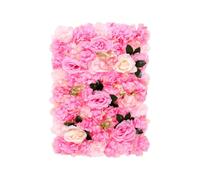 Fichiouy 12Pcs Flower Wall Panel Set, Artificial Wall Flower Backdrop 23.6x15.7 Inch Silk Dahlias Roses Floral Panel for Photo Background Home Party Wedding Backdrop Decoration