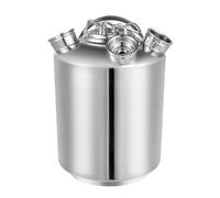 Fichiouy 2.6 Gallon Cleaning keg, Stainless Steel Beer Line Cleaning Kit with 3-Thread Keg Necks, Cleaning Bucket for Draft Beer, Milk Tea, and Milking Machines 10L