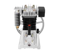 Fichiouy Air Compressor Pump Head, Dual-Cylinder 3HP 960RPM 8-10Bar Pressure Aluminum Oil Lubricated Air Compressor Pump Replacement for Construction, Automotive & Factories