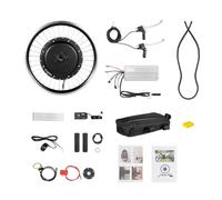 Fichiouy Front Wheel Electric Bike Conversion Kit, 20 Inch 48V 1000W Bicycle Brushless Controller, 440RPM, LED Display, Compatible with Disc/V-Brakes, Ebike Conversion Kit for Mountain/City Bikes