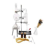 Fichiouy Lab Distillation Kit, Home Distiller Distilling to Making Your Own Essential Oil, 500ml Glass Distillation Apparatus Kit for Home DIY, Essential Oil Extraction, and Chemistry Experiments