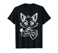 Fickle Fox Glamorous Vixen, Cute Foxy Lady White Love Heart T-Shirt
