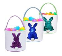 Ficlwigkis Easter Basket - 3PCS Easter Baskets for Kids Easter Bunny Easter Baskets Easter Egg Baskets for Easter Gifts Easter Egg Hunt (Colourful 2)