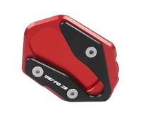 FICNNVJH Side Stand Plate Pad For Kickstand Extension Extender YZF-R3 YZF R3 Yzf-R3 MT03 MT-03 2022 2023 2024 Aluminum Kickstand Foot Enlarger Pad(Red)