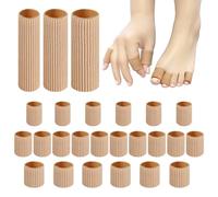 FICOFISE 25 Pieces Toe Protectors, Cuttable Toe Tubes Sleeves, 3 Size Toe Protectors for Women Men, Elastic Gel Toe Protector, for Fingers Corns Calluses Blisters Relief Pressure Pain Reduce Friction