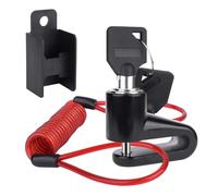 FICOFISE Motorbike Lock Anti-Theft Brake Disc Lock Waterproof and Portable with 1.15m Reminder Cable 2 Keys and 1 Mounting Frame for Motorcycle Scooter Moped Motocross