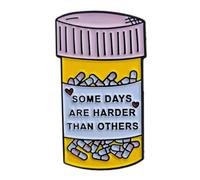 Ficsowy Chill Pill Enamel Pin Brooch, Funny Cartoon Medical Design, Lapel Pin for Women Men Teens Adults, Zinc, no gemstone