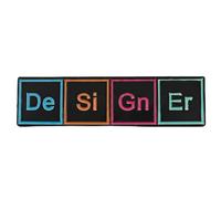 Ficsowy Designer Periodic Table Enamel Pin, Colorful Element Blocks Style Lapel Pin, Creative Artist Badge for Jackets Backpacks Lanyards, Unique Gift for Graphic Designers Art Students Studio