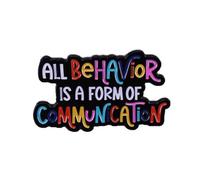 Ficsowy Enamel Pins All Behavior Is a Form of Communication Lapel Pins Metal Backpack Brooches Accessories Gift for Friends Women Men, Zinc, no gemstone