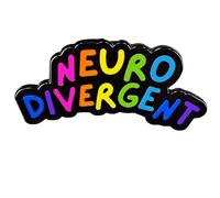 Ficsowy Neurodivergent Rainbow Enamel Pin - Neurodiversity Pride Badge, Autism Awareness Lapel Pin Inclusive Self-Identification Accessory for Jackets & Bags