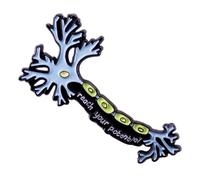 Ficsowy Neuron Cells Reach Your Potential Brooch Science Badge, Cellular Brooch - Brain Cell Lapel Pin for Men And Women, Zinc, no gemstone